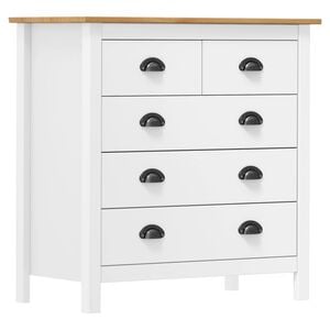 vidaXL sk&aelig;nk Hill 79x40x80 cm massivt fyrretr&aelig; hvid