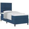 vidaXL Box spring seng med hovedg&aelig;rde Bl&aring; 90 x 200 cm Stof