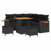 vidaXL Havesofa S&aelig;t 8 stk. Sort polyrattan