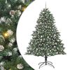vidaXL Kunstigt juletr&aelig; Gr&oslash;n 210 cm PVC og plastik og st&aring;l