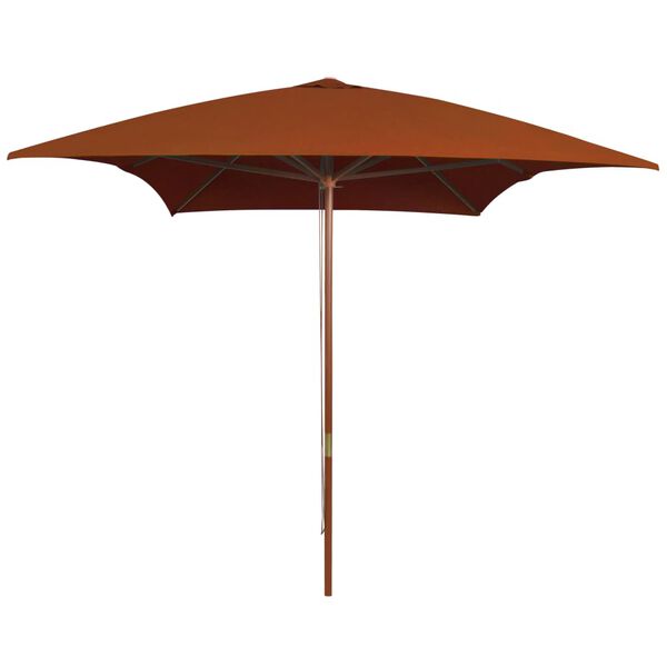 vidaXL haveparasol 200x300 cm træstang terrakotta