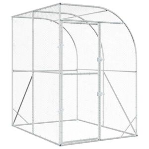 vidaXL Kyllingehus S&oslash;lv 200 x 200 x 215 cm Galvaniseret st&aring;l