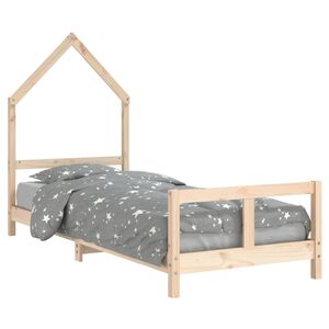 vidaXL sengeramme til juniorseng 80x200 cm massivt fyrretr&aelig;