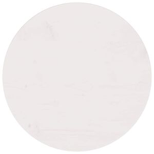 vidaXL bordplade hvid &Oslash;50x2,5 cm massivt fyrretr&aelig;