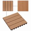 vidaXL Terrasse Flise 11 pcs Teaktr&aelig; 30 x 30 cm WPC