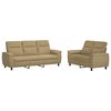 vidaXL Sofa S&aelig;t 2 pcs Lys Brun Stof