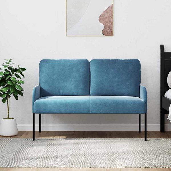 vidaXL Sofaer med pude 110cm Bl&aring; Krydsfin&eacute;r
