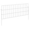 vidaXL Havehegn med p&aelig;le 12 stk. 75 x 30 cm Galvaniseret st&aring;l S&oslash;lv