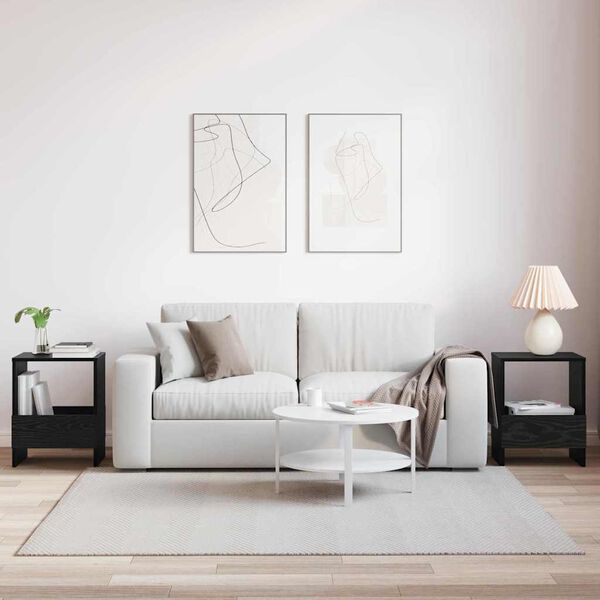 vidaXL Magasin Rack 2 pcs Sort eg 35 x 30 x 45 cm