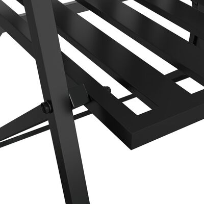 vidaXL 2-personers havebænk 137 cm foldbar stål sort