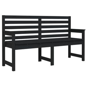 vidaXL haveb&aelig;nk 159,5x48x91,5 cm massivt fyrretr&aelig; sort