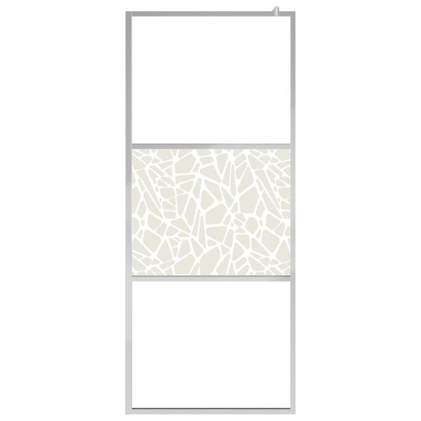 vidaXL brusevæg ESG-glas med stendesign 90x195 cm