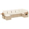vidaXL sofas&aelig;t til haven 7 dele med hynder polyrattan beige