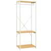 vidaXL t&oslash;jstativ 60x40x167 cm metal og sp&aring;nplader hvid og egetr&aelig;