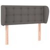 vidaXL sengegavl med kanter 83x23x78/88 cm kunstl&aelig;der gr&aring;