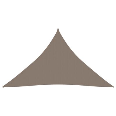 vidaXL solsejl 3x4x4 m trekantet oxfordstof gråbrun