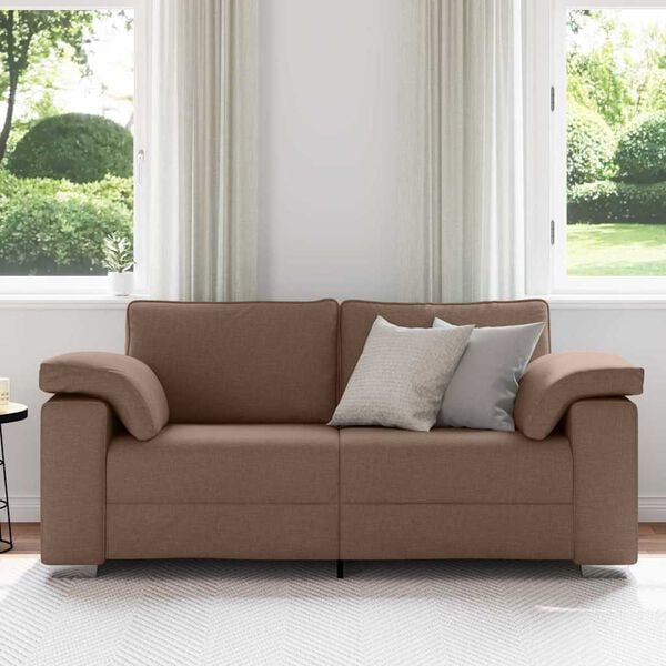 vidaXL Sofa 140cm Brun Stof