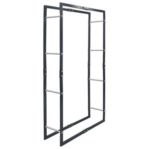 vidaXL br&aelig;ndestativ 80x25x150 cm st&aring;l sort