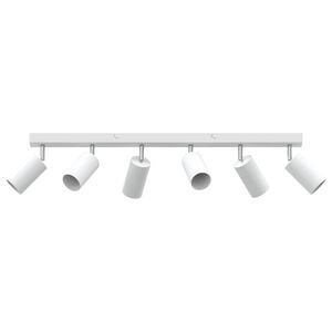 vidaXL Loftsspot med spotlights Hvid 73 x 6 x 16 cm Metal
