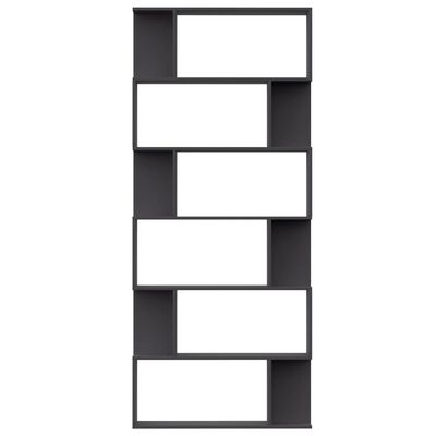 vidaXL bogskab/rumdeler 80 x 24 x 192 cm spånplade grå