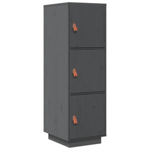 vidaXL h&oslash;jskab 34x40x108,5 cm massivt fyrretr&aelig; gr&aring;