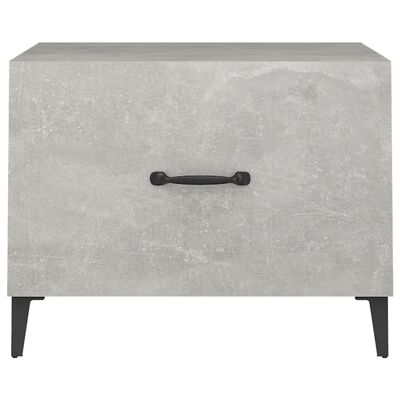 vidaXL sofabord med metalben 50x50x40 cm betongrå