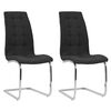 vidaXL spisebordsstole med cantilever 2 stk. stof sort