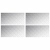 vidaXL Trappe Tread 4 stk. 100 x 50 cm S&oslash;lv Aluminium Rektangul&aelig;r
