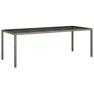 vidaXL Havem&oslash;bel Bord Gr&aring; 250 x 100 x 75 cm polyrattan
