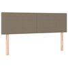 vidaXL Ottoman seng med madras & LEDs Taupe 140x190 cm Stof