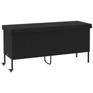 vidaXL opbevaringsboks med hjul 160x55x75 cm polyrattan sort