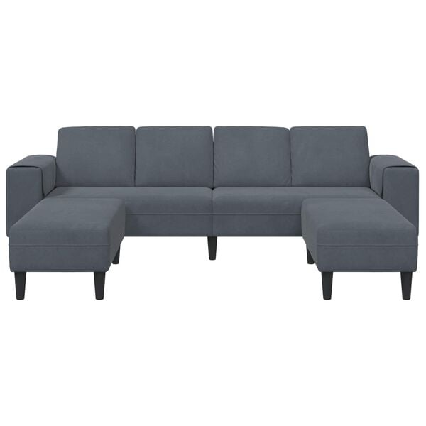 vidaXL Stue Sofa 3 pcs M&oslash;rkegr&aring;