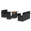 vidaXL Havesofa S&aelig;t 8 stk. Sort polyrattan