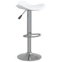 vidaXL barstol stål og kunstlæder krom og hvid