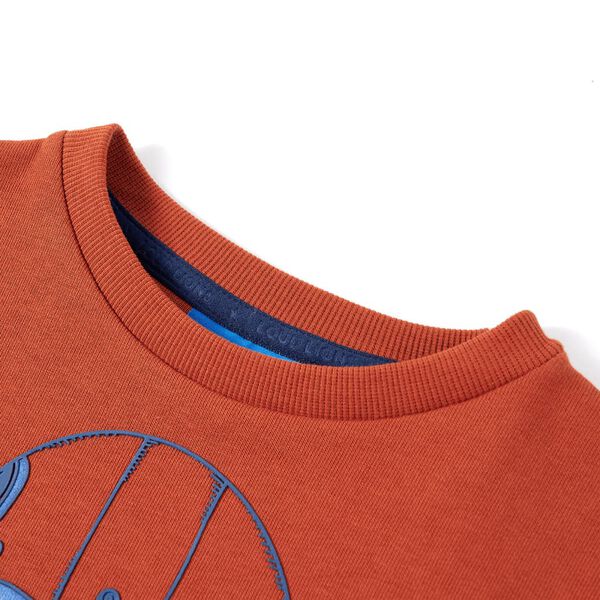 Sweatshirt til b&oslash;rn lys rustfarvet str. 104