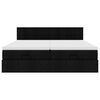 vidaXL osmannisk sengeramme med madrasser 180x200 cm stof sort