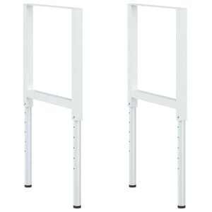 vidaXL stel til arbejdsb&aelig;nk 2 stk. 55x(69-95,5) cm metal gr&aring;