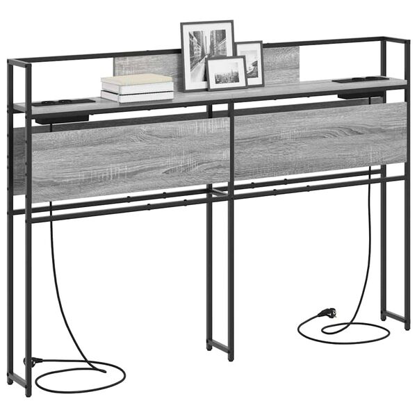 vidaXL Opbevaringshovedgavl Gr&aring; sonoma-eg 150 cm Konstrueret tr&aelig;