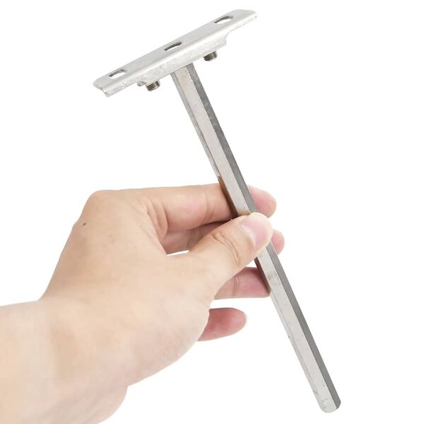 vidaXL flydende hyldekn&aelig;gte 12 stk. usynlige &Oslash;12x200 mm kulstofst&aring;l