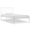 vidaXL sengestel 90x200 cm metal hvid