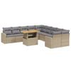 vidaXL sofas&aelig;t til haven 11 dele med hynder polyrattan beige