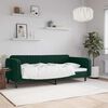 vidaXL daybed 100x200 cm velour m&oslash;rkegr&oslash;n