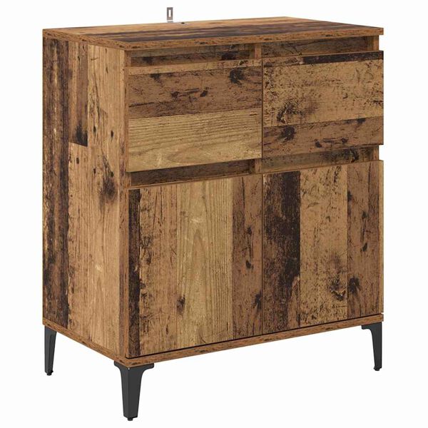 vidaXL Sideboard Gammelt tr&aelig; 60 x 35 x 70 cm Ingeni&oslash;rt tr&aelig; og jern