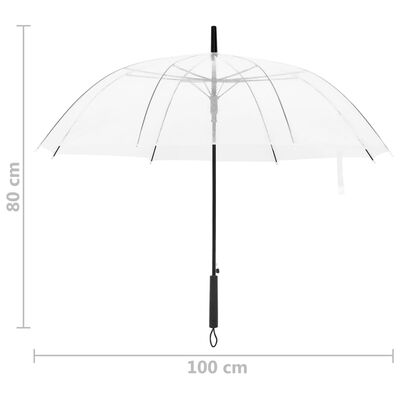vidaXL paraply 100 cm transparent