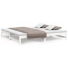 vidaXL daybed med udtr&aelig;k 80x200 cm massivt fyrretr&aelig; hvid