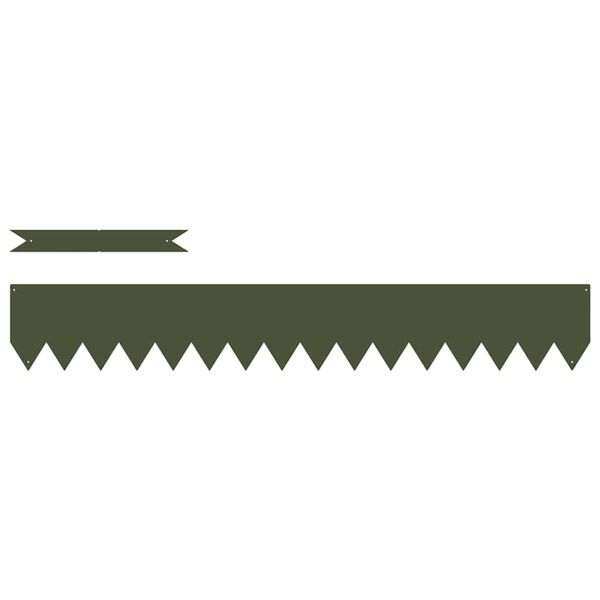 vidaXL Pl&aelig;nekant 20 pcs Oliven gr&oslash;n 100 x 0.05 x 20 cm Koldvalset St&aring;l