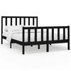 vidaXL sengeramme 150x200 cm King Size massivt fyrretr&aelig; sort