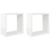 vidaXL v&aelig;ghylder 2 stk. 30x15x30 cm kubeformet hvid h&oslash;jglans