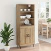 vidaXL Highboard Artisan Egetr&aelig; 69,5 x 34 x 180 cm Konstrueret tr&aelig;
