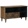 vidaXL TV-skab Brun 80 x 33,5 x 46 cm Massivt mangotr&aelig;